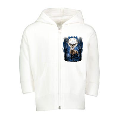 Hunters Deer Hunting Big Whitetail Buck Toddler Zip Fleece Hoodie