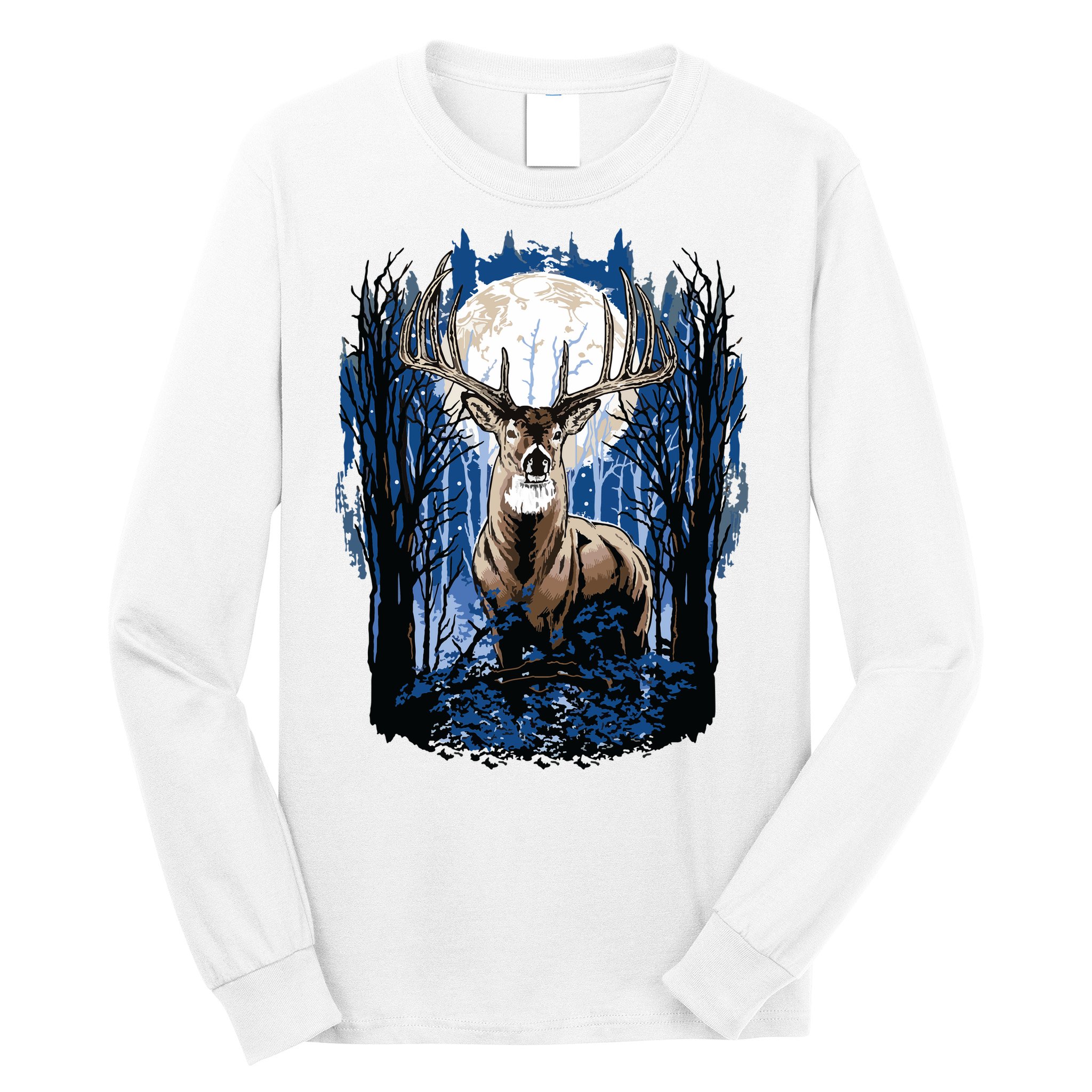 Hunters Deer Hunting Big Whitetail Buck Long Sleeve Shirt