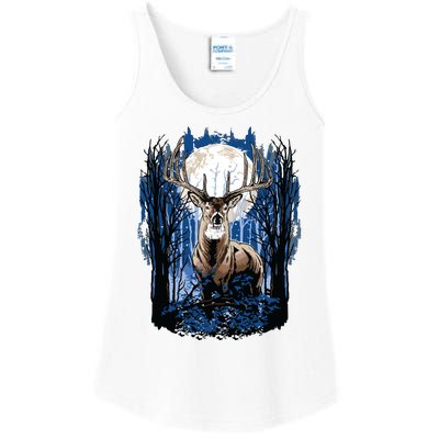 Hunters Deer Hunting Big Whitetail Buck Ladies Essential Tank