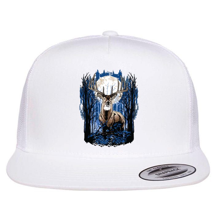 Hunters Deer Hunting Big Whitetail Buck Flatbill Hat