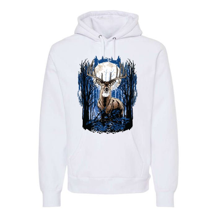 Hunters Deer Hunting Big Whitetail Buck Premium Hoodie