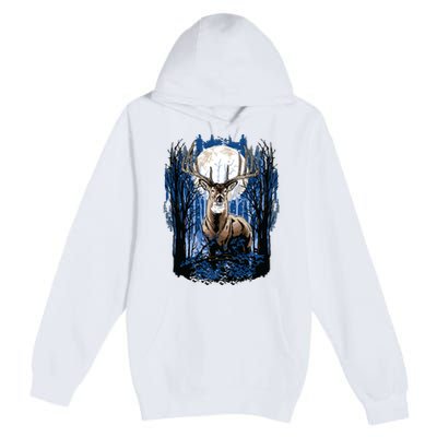 Hunters Deer Hunting Big Whitetail Buck Premium Pullover Hoodie