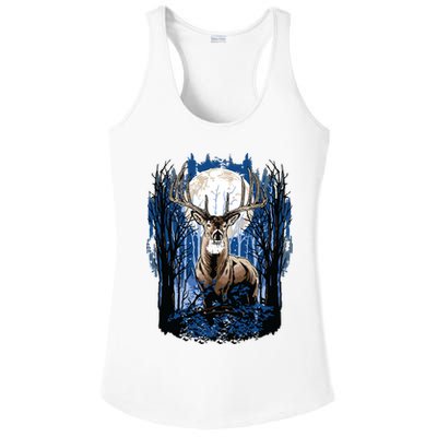 Hunters Deer Hunting Big Whitetail Buck Ladies PosiCharge Competitor Racerback Tank