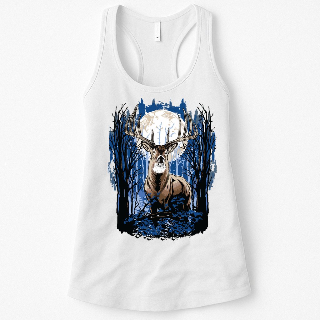 Hunters Deer Hunting Big Whitetail Buck Womens Tank Top