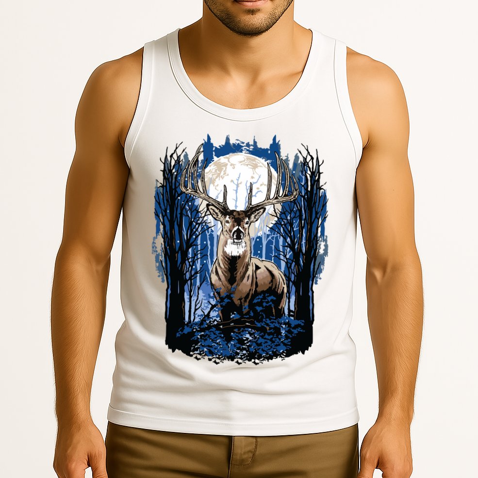 Hunters Deer Hunting Big Whitetail Buck Tank Top