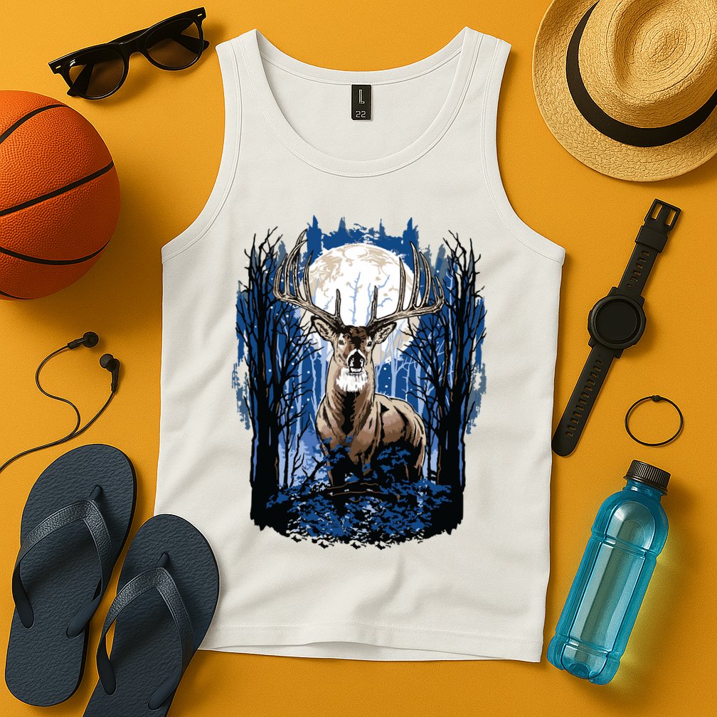 Hunters Deer Hunting Big Whitetail Buck Tank Top