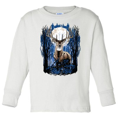 Hunters Deer Hunting Big Whitetail Buck Toddler Long Sleeve Shirt