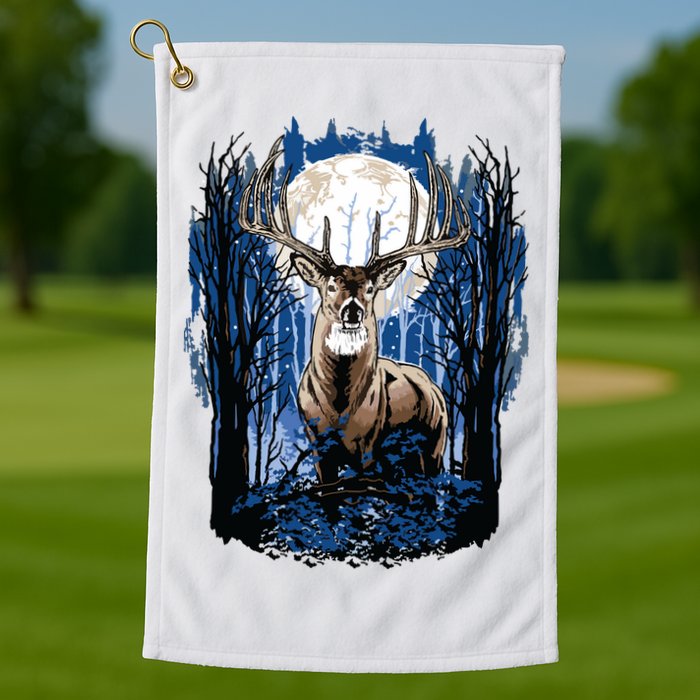 Hunters Deer Hunting Big Whitetail Buck Golf Towel