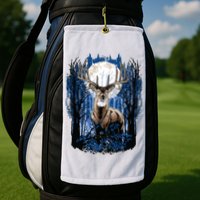Hunters Deer Hunting Big Whitetail Buck Golf Towel