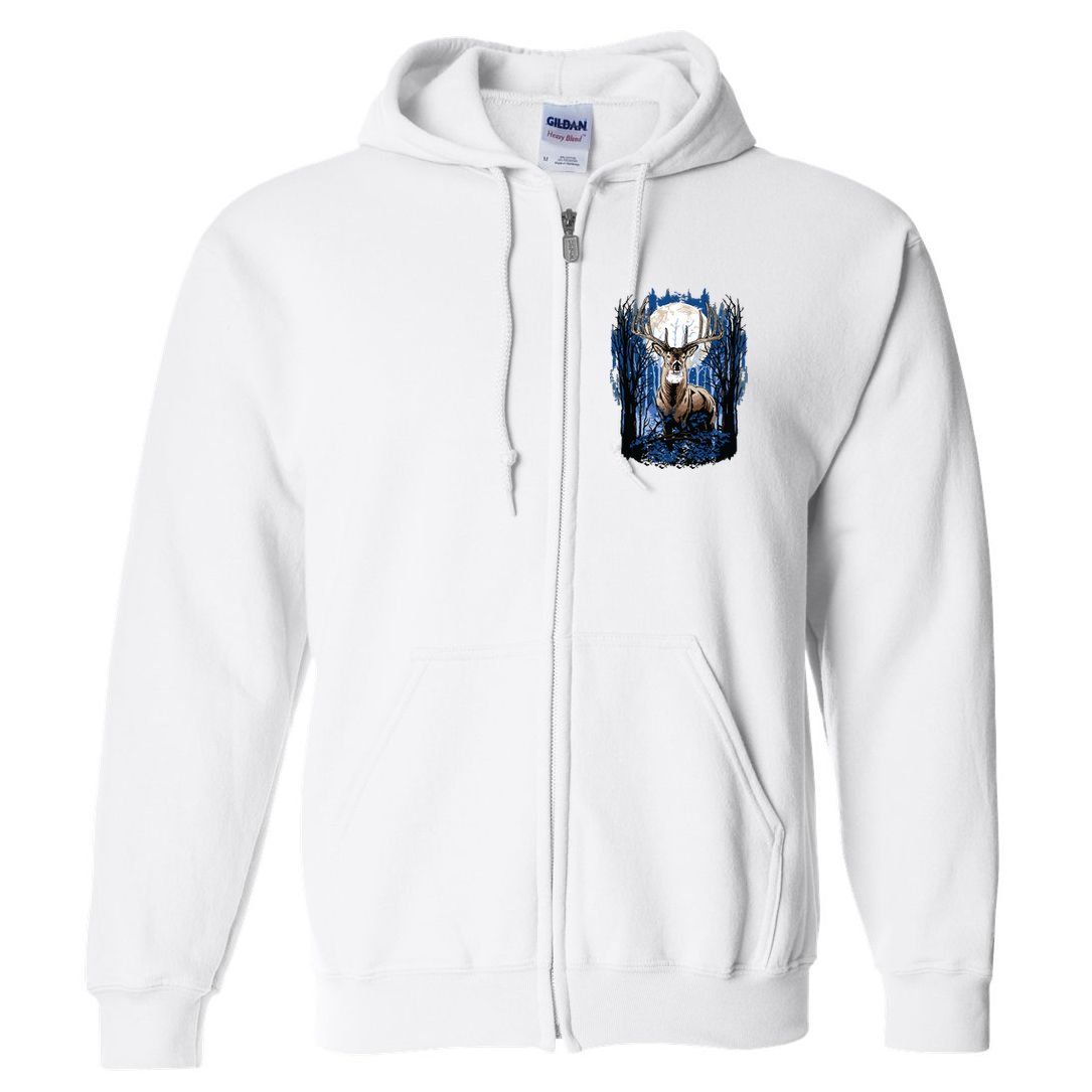 Hunters Deer Hunting Big Whitetail Buck Full Zip Hoodie