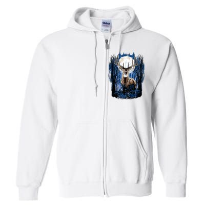 Hunters Deer Hunting Big Whitetail Buck Full Zip Hoodie