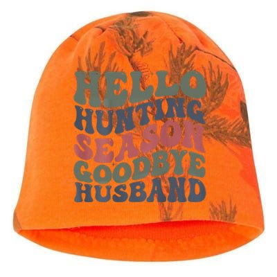 Hello Deer Hunting Season Goodbye Husband Funny Deer Hunting Kati - Camo Knit Beanie