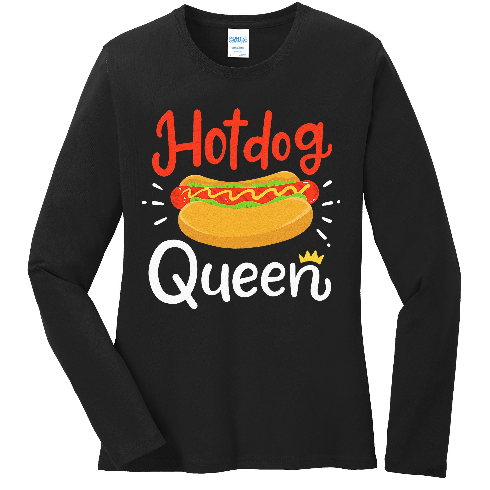 Hot Dog Hotdog Ladies Long Sleeve Shirt