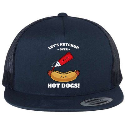 Hot Dog Hotdogs Wiener Frank Weenie Sausage Bun Frankfurter Flat Bill Trucker Hat