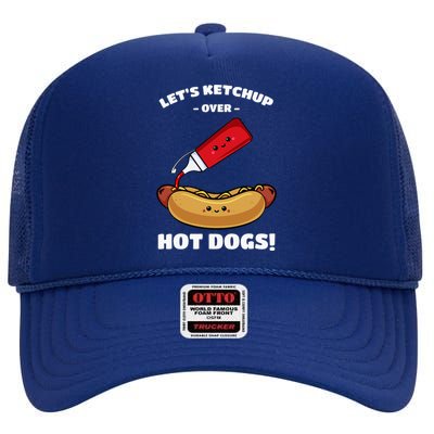 Hot Dog Hotdogs Wiener Frank Weenie Sausage Bun Frankfurter High Crown Mesh Back Trucker Hat