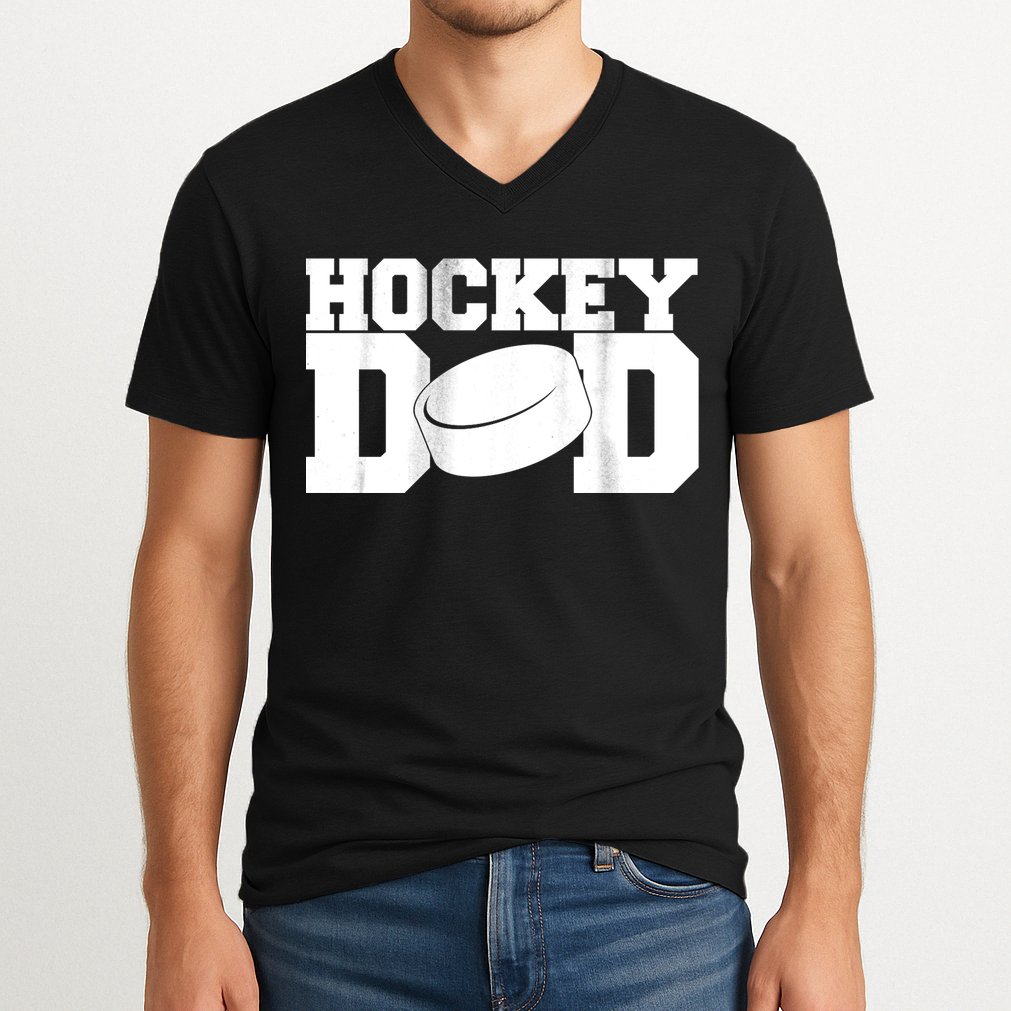 Hockey Dad V-Neck T-Shirt