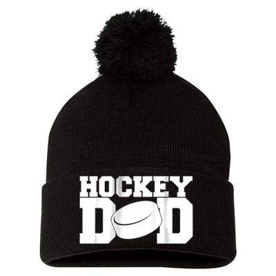 Hockey Dad Pom Pom 12in Knit Beanie