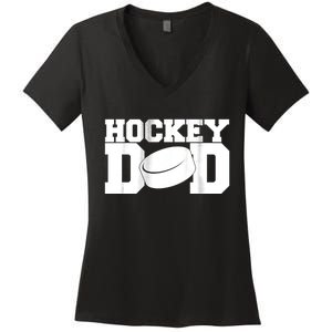 Hockey Dad Women's V-Neck T-Shirt