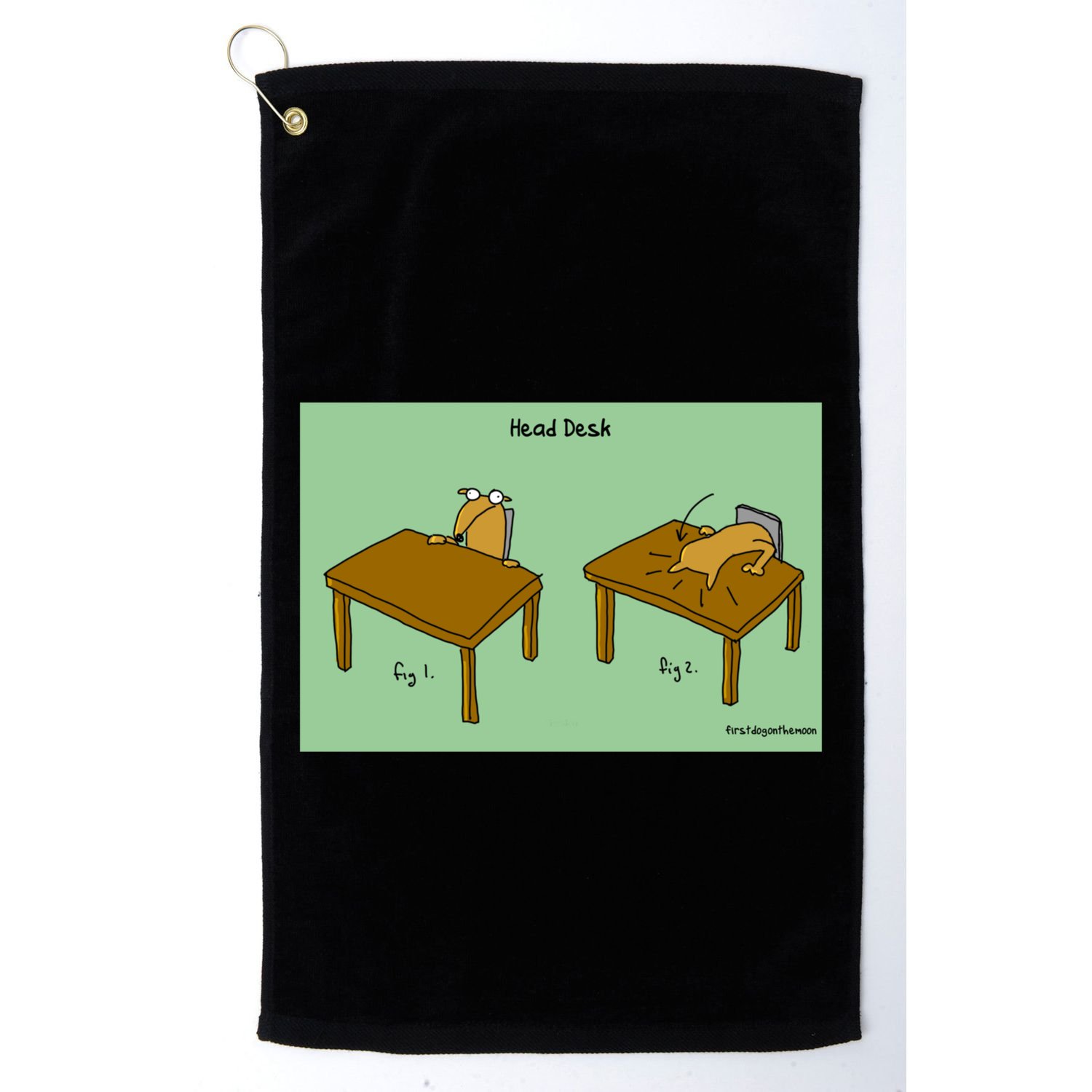 Head Desk Golf Towel