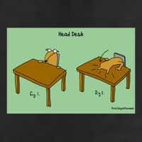Head Desk Golf Towel