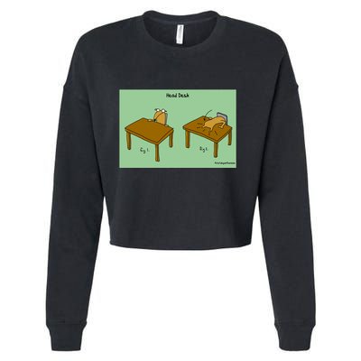 Head Desk Cropped Pullover Crew