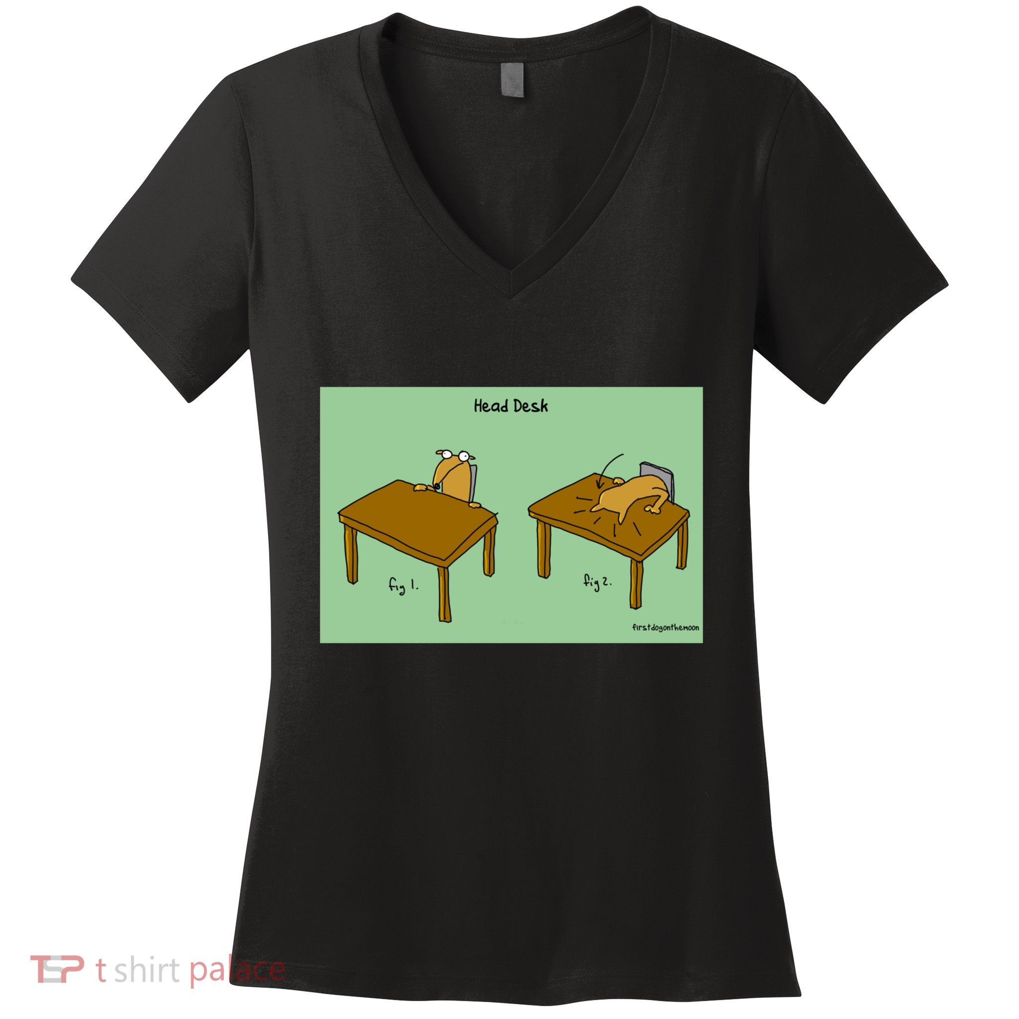 Head Desk Women's V-Neck T-Shirt