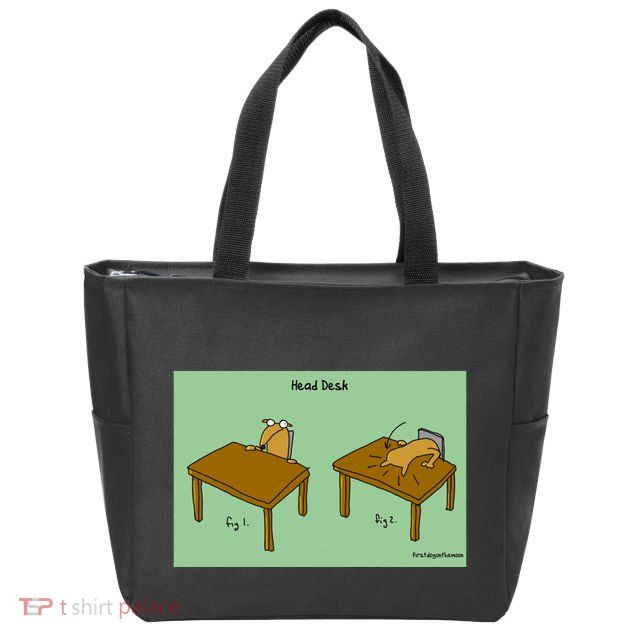 Head Desk Zip Tote Bag