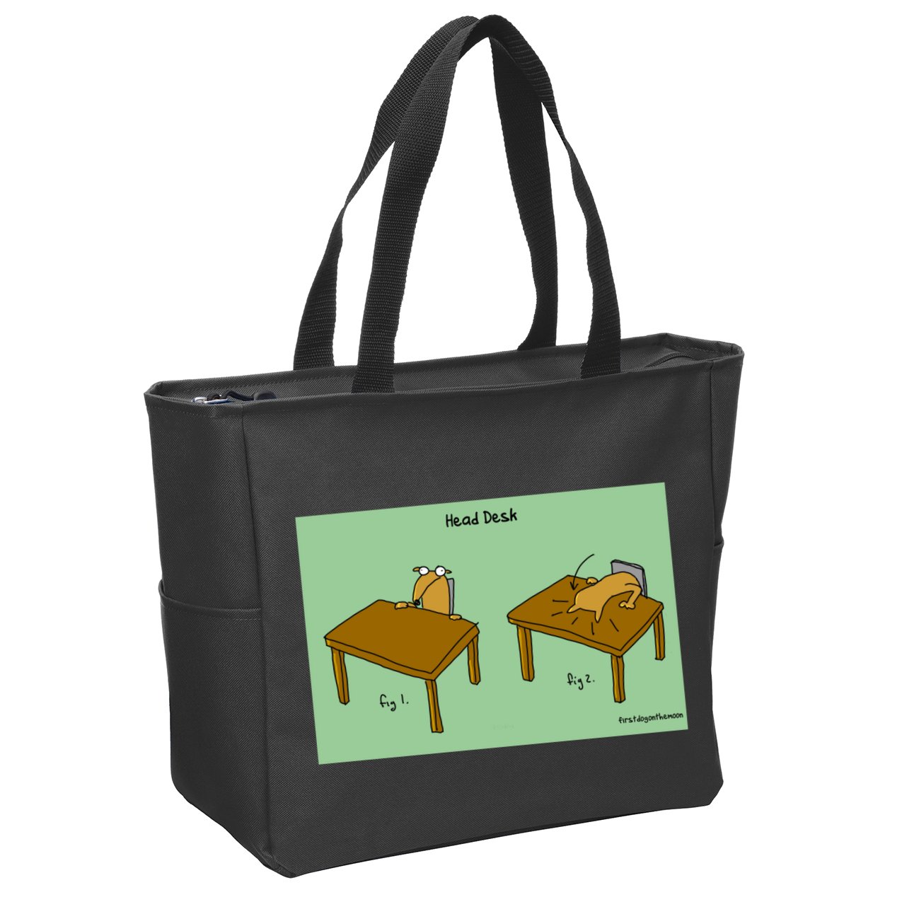Head Desk Zip Tote Bag
