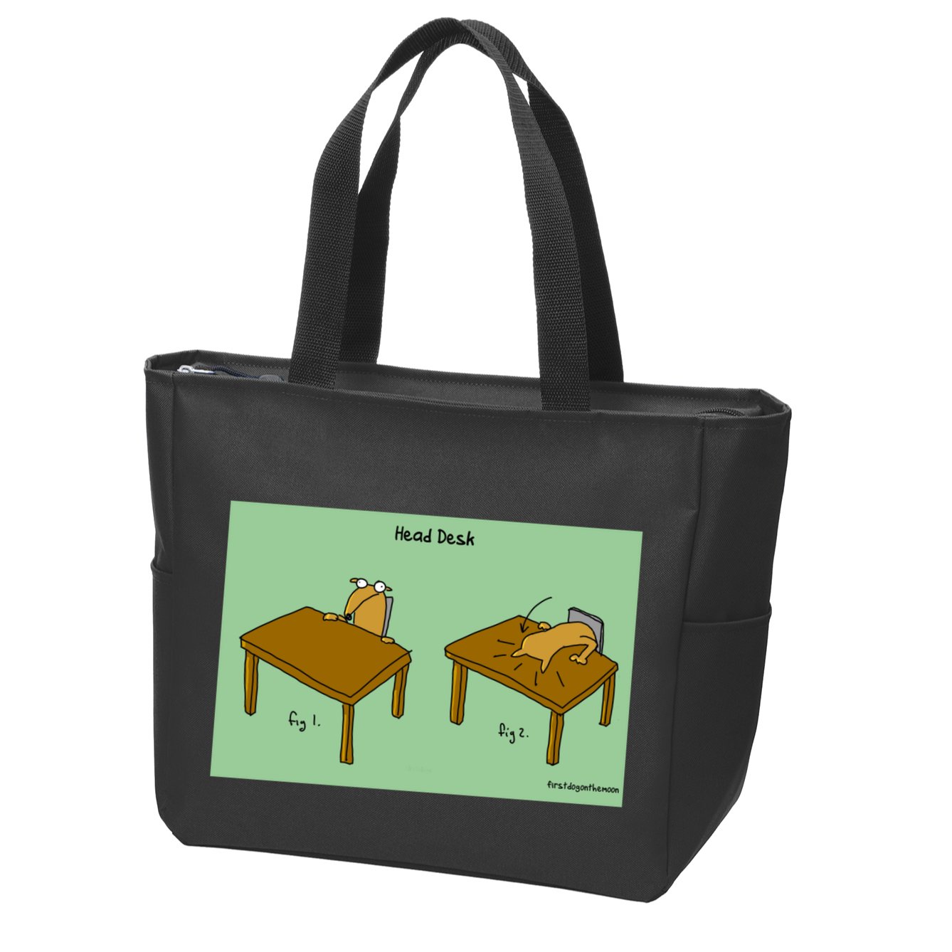Head Desk Zip Tote Bag