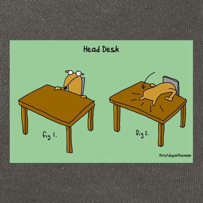 Head Desk Cotton Canvas Backpack