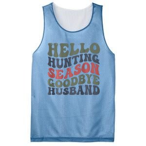 Hello Deer Hunting Season Goodbye Husband Funny Deer Hunting Mesh Reversible Basketball Jersey Tank