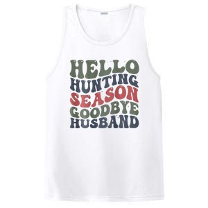 Hello Deer Hunting Season Goodbye Husband Funny Deer Hunting PosiCharge Competitor Tank