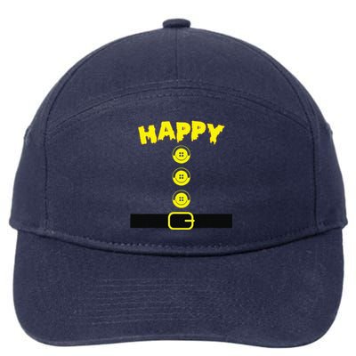 Happy Dwarf Halloween Costume Color Matching Family Dwarf 7-Panel Snapback Hat