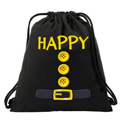 Happy Dwarf Halloween Costume Color Matching Happy Dwarf Drawstring Bag