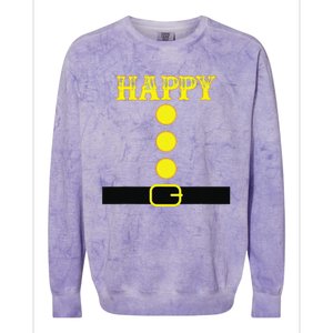 Happy Dwarf Halloween Matching Family Costume Color Happy Colorblast Crewneck Sweatshirt