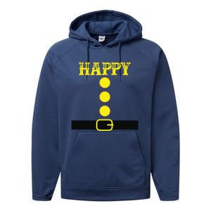 Happy Dwarf Halloween Matching Family Costume Color Happy Performance Fleece Hoodie