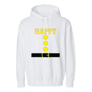 Happy Dwarf Halloween Matching Family Costume Color Happy Garment-Dyed Fleece Hoodie