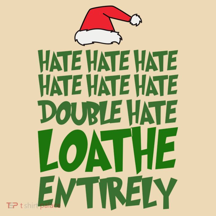 Hate Double Hate Loathe Entirely Funny Christmas Santa Drawstring Bag