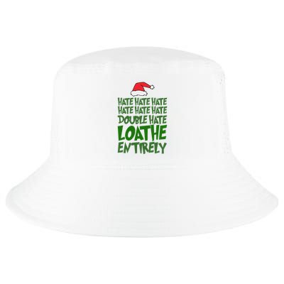 Hate Double Hate Loathe Entirely Funny Christmas Santa Cool Comfort Performance Bucket Hat