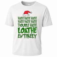 Hate Double Hate Loathe Entirely Funny Christmas Santa Performance Shirt