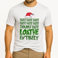 Hate Double Hate Loathe Entirely Funny Christmas Santa Performance Shirt