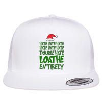 Hate Double Hate Loathe Entirely Funny Christmas Santa Flat Bill Trucker Hat