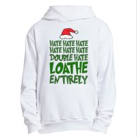 Hate Double Hate Loathe Entirely Funny Christmas Santa Urban Pullover Hoodie