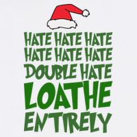 Hate Double Hate Loathe Entirely Funny Christmas Santa Mesh Reversible Basketball Jersey Tank