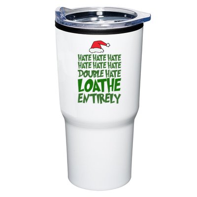 Hate Double Hate Loathe Entirely Funny Christmas Santa Tumbler