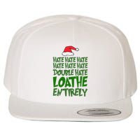 Hate Double Hate Loathe Entirely Funny Christmas Santa Wool Snapback Cap