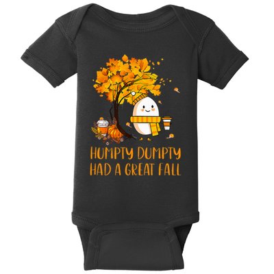H.U.M.P.T.Y D.U.M.P.T.Y Had A Great Fall Thanksgiving Autumn Baby Bodysuit