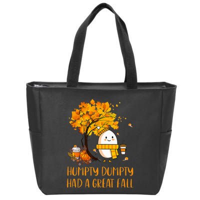 H.U.M.P.T.Y D.U.M.P.T.Y Had A Great Fall Thanksgiving Autumn Zip Tote Bag