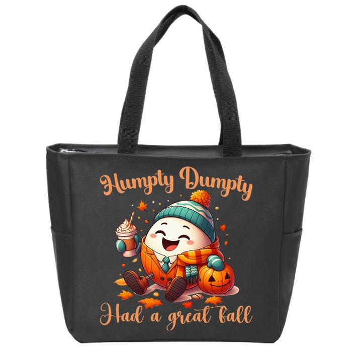 H.U.M.P.T.Y D.U.M.P.T.Y Had A Great Fall Autumn Zip Tote Bag