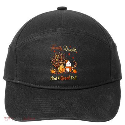 Humpty Dumpty Had A Great Fall Thanksgiving Autumn Halloween 7-Panel Snapback Hat